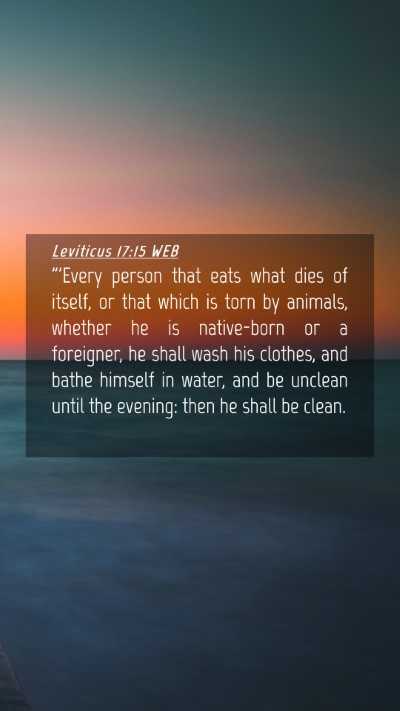 Picture 04 - Leviticus 17:15 WEB Mobile Phone Wallpaper - 
