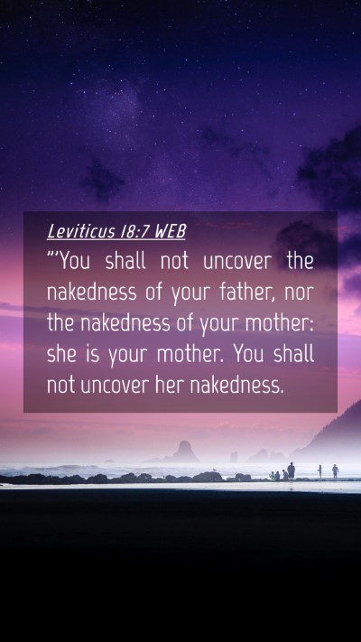 Picture 04 - Leviticus 18:7 WEB Mobile Phone Wallpaper - 