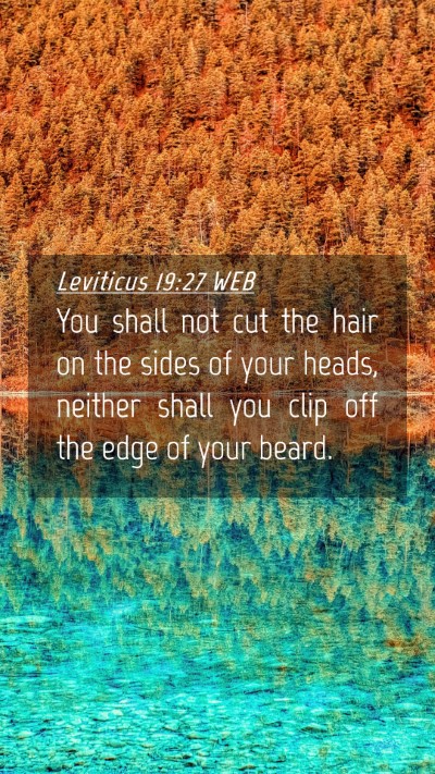 Picture 04 - Leviticus 19:27 WEB Mobile Phone Wallpaper - You shall not cut the hair on the sides of your - Mobile Bible Verse Wallpaper