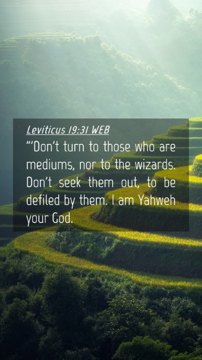 Picture 04 - Leviticus 19:31 WEB Mobile Phone Wallpaper - 