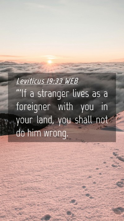 Picture 04 - Leviticus 19:33 WEB Mobile Phone Wallpaper - 