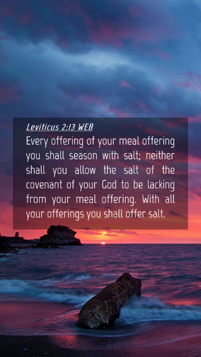Picture 04 - Leviticus 2:13 WEB Mobile Phone Wallpaper - Every offering of your meal offering you shall - Mobile Bible Verse Wallpaper