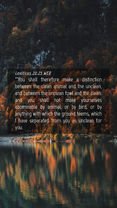 Picture 04 - Leviticus 20:25 WEB Mobile Phone Wallpaper - 
