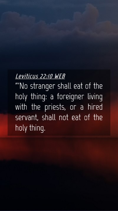 Picture 04 - Leviticus 22:10 WEB Mobile Phone Wallpaper - 