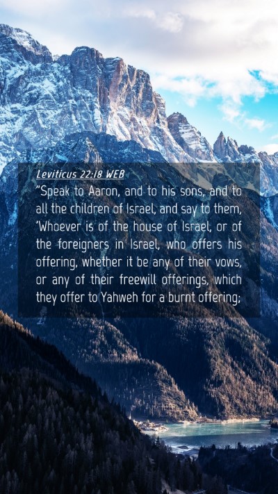 Picture 04 - Leviticus 22:18 WEB Mobile Phone Wallpaper - 