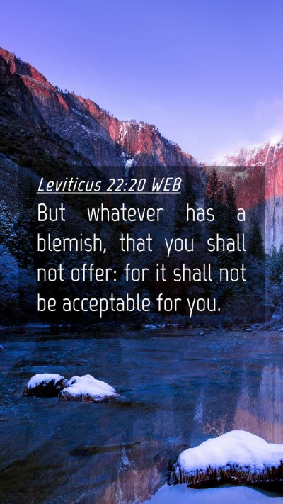 Picture 04 - Leviticus 22:20 WEB Mobile Phone Wallpaper - But whatever has a blemish, that you shall not - Mobile Bible Verse Wallpaper