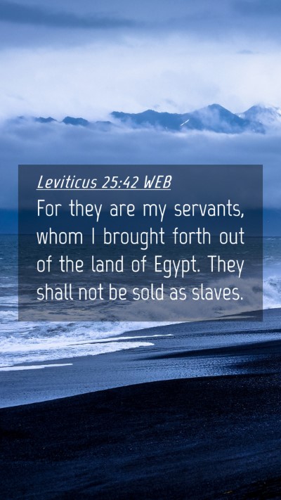 Picture 04 - Leviticus 25:42 WEB Mobile Phone Wallpaper - For they are my servants, whom I brought forth - Mobile Bible Verse Wallpaper