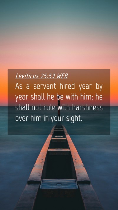 Picture 04 - Leviticus 25:53 WEB Mobile Phone Wallpaper - As a servant hired year by year shall he be with - Mobile Bible Verse Wallpaper