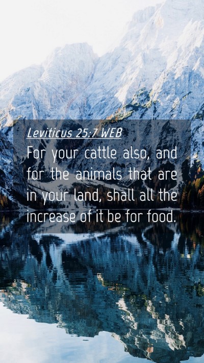 Picture 04 - Leviticus 25:7 WEB Mobile Phone Wallpaper - For your cattle also, and for the animals that - Mobile Bible Verse Wallpaper