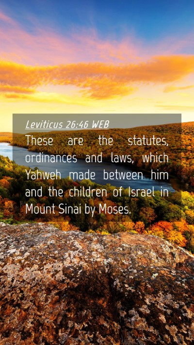Picture 04 - Leviticus 26:46 WEB Mobile Phone Wallpaper - These are the statutes, ordinances and laws, - Mobile Bible Verse Wallpaper
