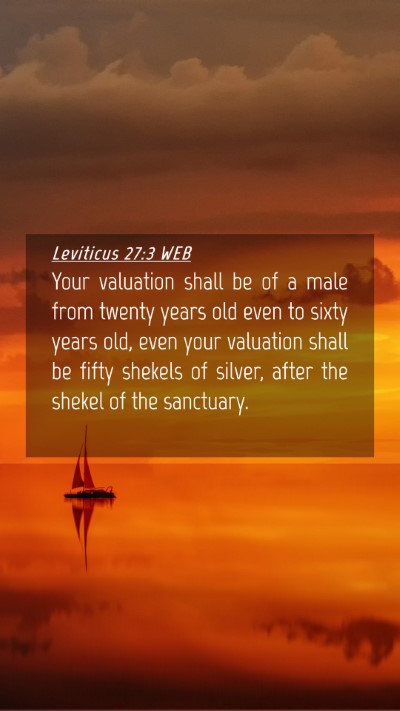 Picture 04 - Leviticus 27:3 WEB Mobile Phone Wallpaper - Your valuation shall be of a male from twenty - Mobile Bible Verse Wallpaper