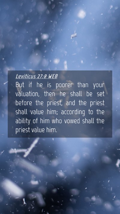 Picture 04 - Leviticus 27:8 WEB Mobile Phone Wallpaper - But if he is poorer than your valuation, then he - Mobile Bible Verse Wallpaper