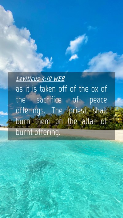 Picture 04 - Leviticus 4:10 WEB Mobile Phone Wallpaper - as it is taken off of the ox of the sacrifice of - Mobile Bible Verse Wallpaper