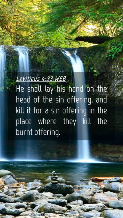 Picture 04 - Leviticus 4:33 WEB Mobile Phone Wallpaper - He shall lay his hand on the head of the sin - Mobile Bible Verse Wallpaper
