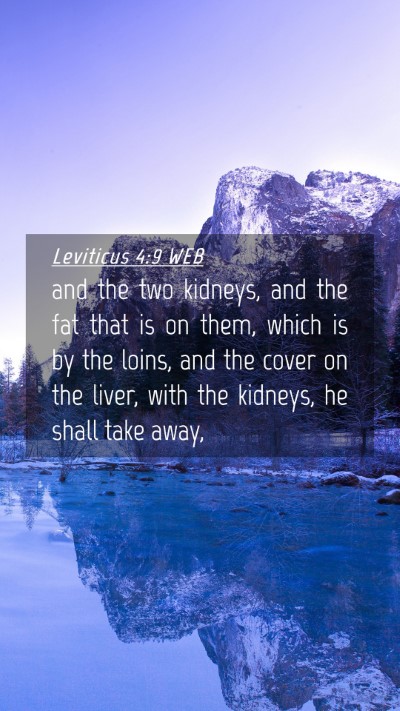 Picture 04 - Leviticus 4:9 WEB Mobile Phone Wallpaper - and the two kidneys, and the fat that is on them, - Mobile Bible Verse Wallpaper