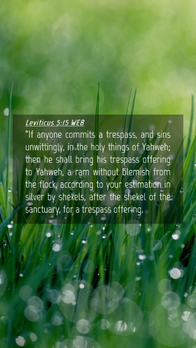 Picture 04 - Leviticus 5:15 WEB Mobile Phone Wallpaper - 