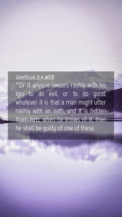 Picture 04 - Leviticus 5:4 WEB Mobile Phone Wallpaper - 
