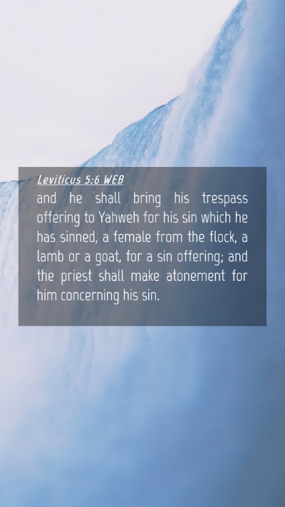Picture 04 - Leviticus 5:6 WEB Mobile Phone Wallpaper - and he shall bring his trespass offering to - Mobile Bible Verse Wallpaper