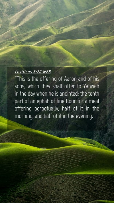 Picture 04 - Leviticus 6:20 WEB Mobile Phone Wallpaper - 