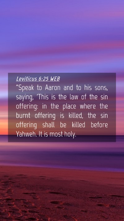 Picture 04 - Leviticus 6:25 WEB Mobile Phone Wallpaper - 