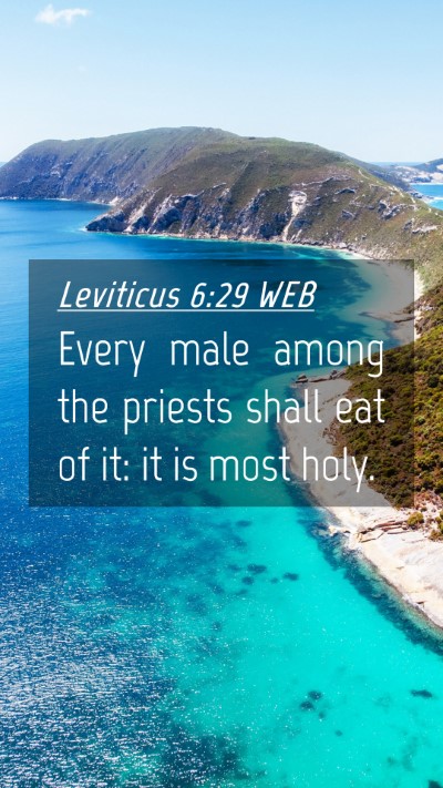 Picture 04 - Leviticus 6:29 WEB Mobile Phone Wallpaper - Every male among the priests shall eat of it: it - Mobile Bible Verse Wallpaper