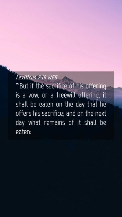 Picture 04 - Leviticus 7:16 WEB Mobile Phone Wallpaper - 
