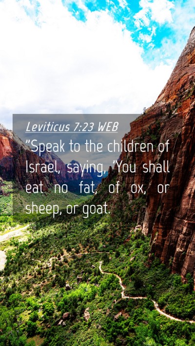 Picture 04 - Leviticus 7:23 WEB Mobile Phone Wallpaper - 