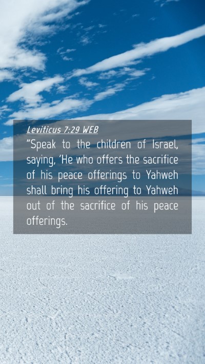 Picture 04 - Leviticus 7:29 WEB Mobile Phone Wallpaper - 