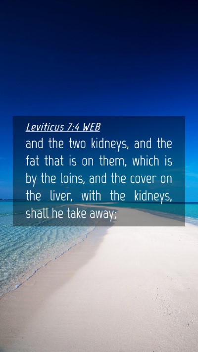 Picture 04 - Leviticus 7:4 WEB Mobile Phone Wallpaper - and the two kidneys, and the fat that is on them, - Mobile Bible Verse Wallpaper
