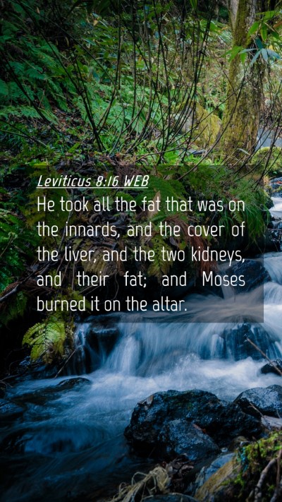 Picture 04 - Leviticus 8:16 WEB Mobile Phone Wallpaper - He took all the fat that was on the innards, and - Mobile Bible Verse Wallpaper