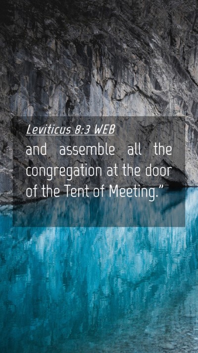 Picture 04 - Leviticus 8:3 WEB Mobile Phone Wallpaper - and assemble all the congregation at the door of - Mobile Bible Verse Wallpaper