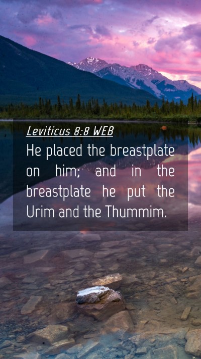 Picture 04 - Leviticus 8:8 WEB Mobile Phone Wallpaper - He placed the breastplate on him; and in the - Mobile Bible Verse Wallpaper