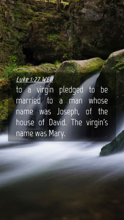 Picture 04 - Luke 1:27 WEB Mobile Phone Wallpaper - to a virgin pledged to be married to a man whose - Mobile Bible Verse Wallpaper