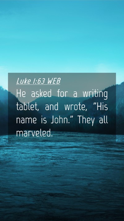 Picture 04 - Luke 1:63 WEB Mobile Phone Wallpaper - He asked for a writing tablet, and wrote, 