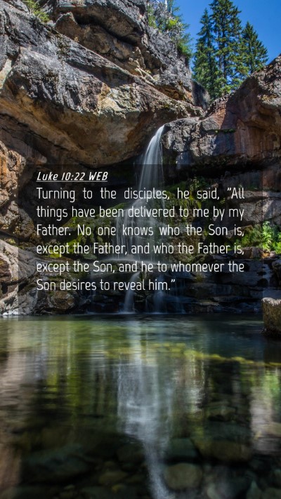 Picture 04 - Luke 10:22 WEB Mobile Phone Wallpaper - Turning to the disciples, he said, 