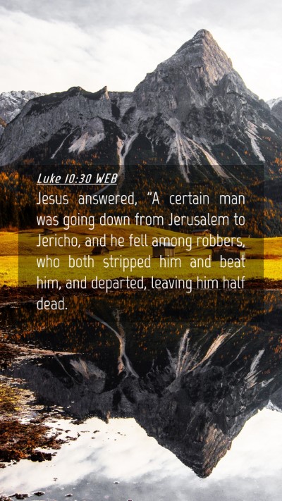 Picture 04 - Luke 10:30 WEB Mobile Phone Wallpaper - Jesus answered, 