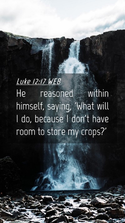 Picture 04 - Luke 12:17 WEB Mobile Phone Wallpaper - He reasoned within himself, saying, 'What will I - Mobile Bible Verse Wallpaper