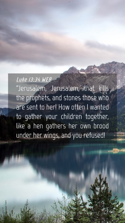 Picture 04 - Luke 13:34 WEB Mobile Phone Wallpaper - 