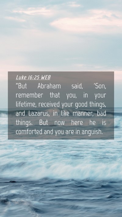 Picture 04 - Luke 16:25 WEB Mobile Phone Wallpaper - 