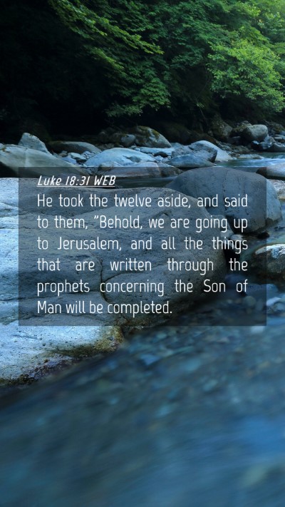 Picture 04 - Luke 18:31 WEB Mobile Phone Wallpaper - He took the twelve aside, and said to them, - Mobile Bible Verse Wallpaper