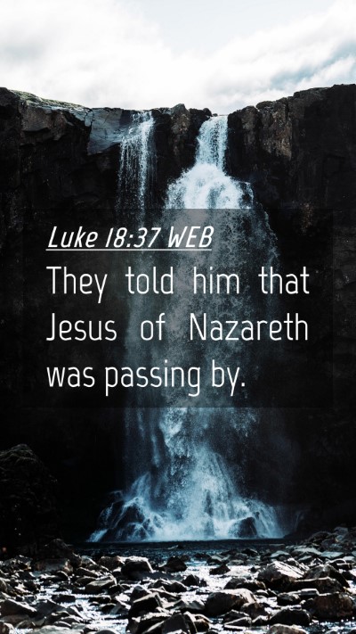 Picture 04 - Luke 18:37 WEB Mobile Phone Wallpaper - They told him that Jesus of Nazareth was passing - Mobile Bible Verse Wallpaper