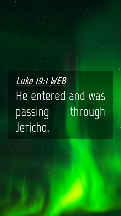 Picture 04 - Luke 19:1 WEB Mobile Phone Wallpaper - He entered and was passing through - Mobile Bible Verse Wallpaper