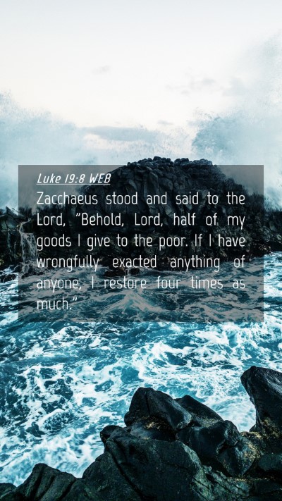 Picture 04 - Luke 19:8 WEB Mobile Phone Wallpaper - Zacchaeus stood and said to the Lord, 