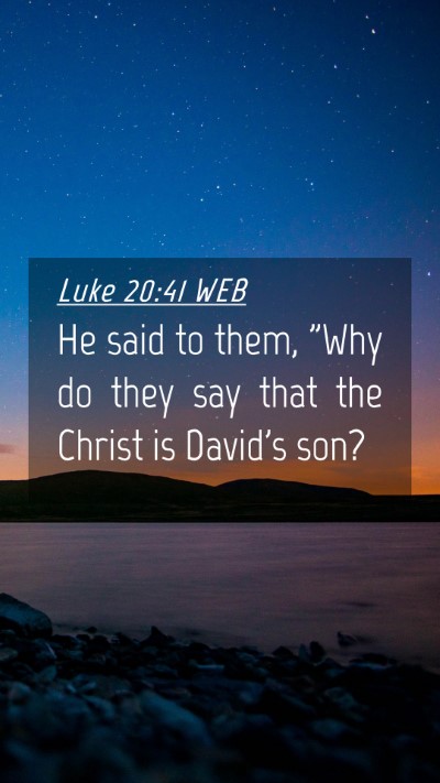 Picture 04 - Luke 20:41 WEB Mobile Phone Wallpaper - He said to them, 