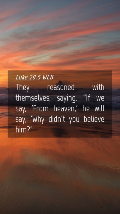 Picture 04 - Luke 20:5 WEB Mobile Phone Wallpaper - They reasoned with themselves, saying, 