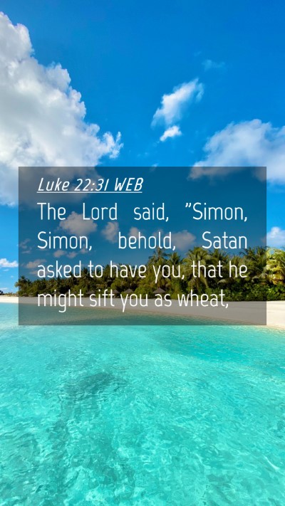 Picture 04 - Luke 22:31 WEB Mobile Phone Wallpaper - The Lord said, 
