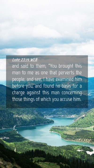 Picture 04 - Luke 23:14 WEB Mobile Phone Wallpaper - and said to them, 