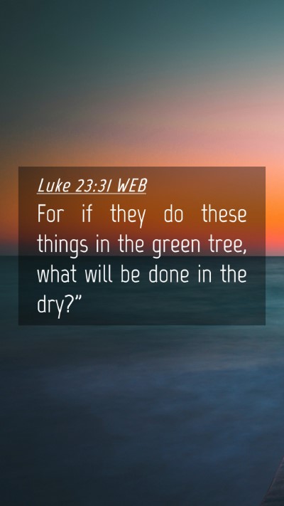 Picture 04 - Luke 23:31 WEB Mobile Phone Wallpaper - For if they do these things in the green tree, - Mobile Bible Verse Wallpaper