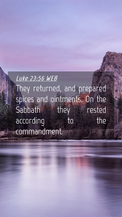 Picture 04 - Luke 23:56 WEB Mobile Phone Wallpaper - They returned, and prepared spices and ointments. - Mobile Bible Verse Wallpaper