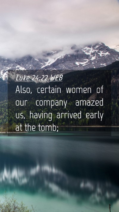 Picture 04 - Luke 24:22 WEB Mobile Phone Wallpaper - Also, certain women of our company amazed us, - Mobile Bible Verse Wallpaper